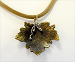 Hand Forged Bronze "Fallen Leaf" Neclace &copy;Charity Fedde